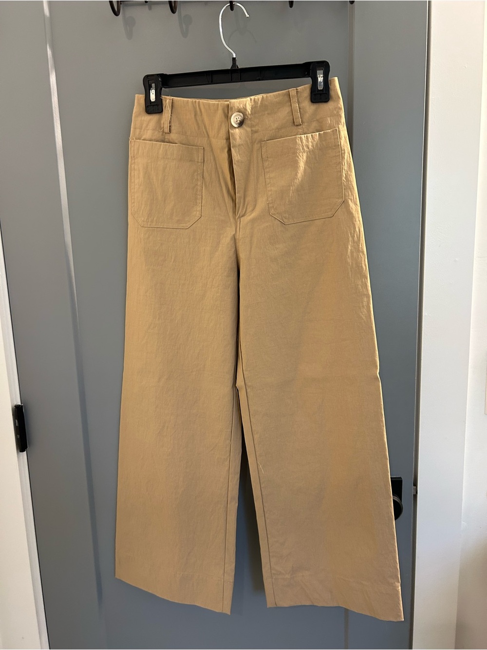 Fab’rik Wide Leg Tan Cotton Pants